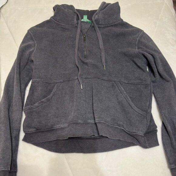 Grey Crop Hoodie with Zipper - Picture 1 of 1